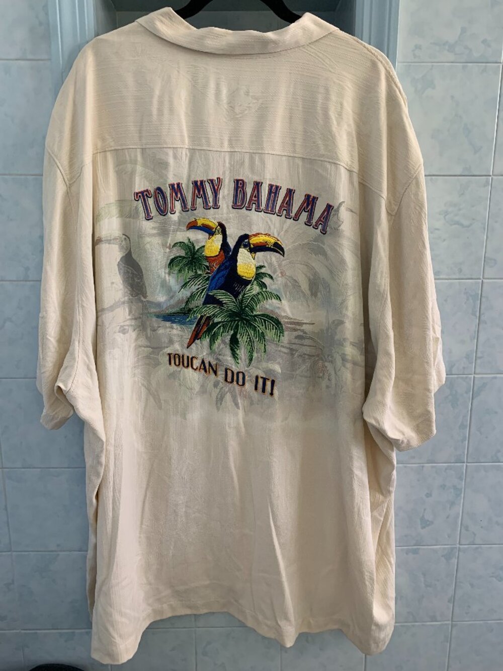 NWT TOMMY BAHAMA 3X TOUCAN DO IT Collector's SILK Shirt